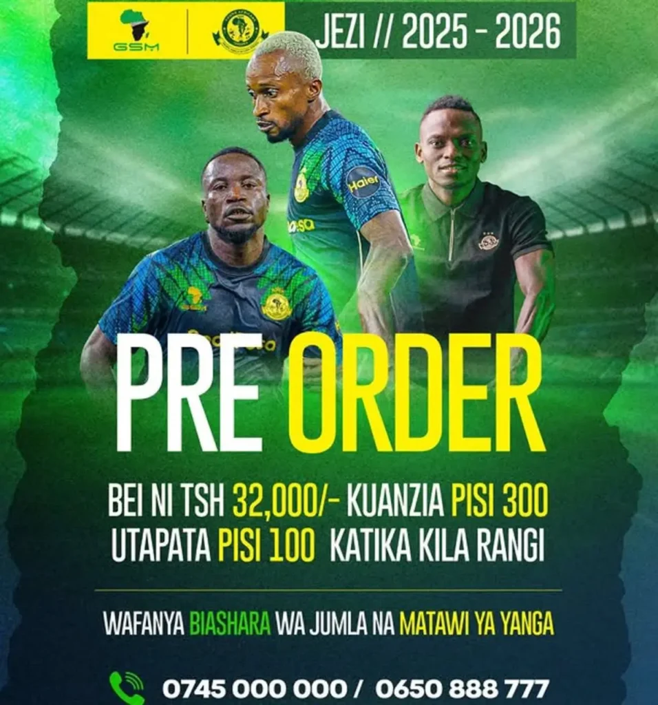 Jezi Mpya za Yanga 2025/2026 Zaanza Kuuzwa kwa Pre-Order – Fahamu Bei na Upatikanaji 1 Jezi Mpya za Yanga 2025 2026 Zaanza Kuuzwa kwa Pre Order 1
