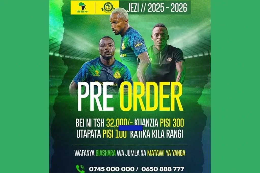 Jezi Mpya za Yanga 2025/2026 Zaanza Kuuzwa kwa Pre-Order – Fahamu Bei na Upatikanaji Jezi Mpya za Yanga 20252026 Zaanza Kuuzwa kwa Pre-Order – Fahamu Bei na Upatikanaji