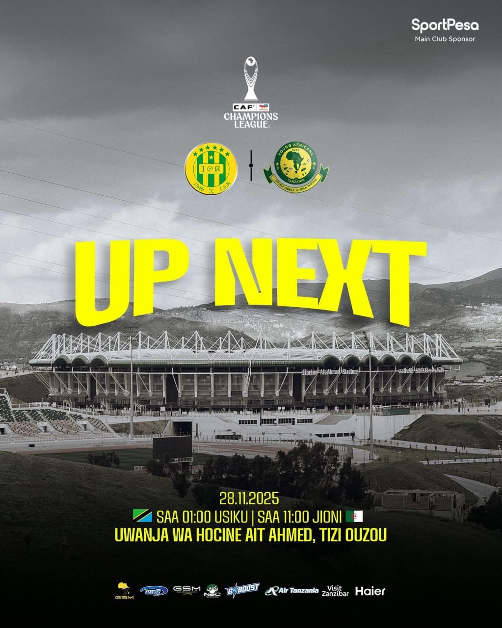 Yanga SC vs JS Kabylie Leo – Mechi ya CAF Champions League 28 Novemba 2025 (Uchambuzi Kamili)