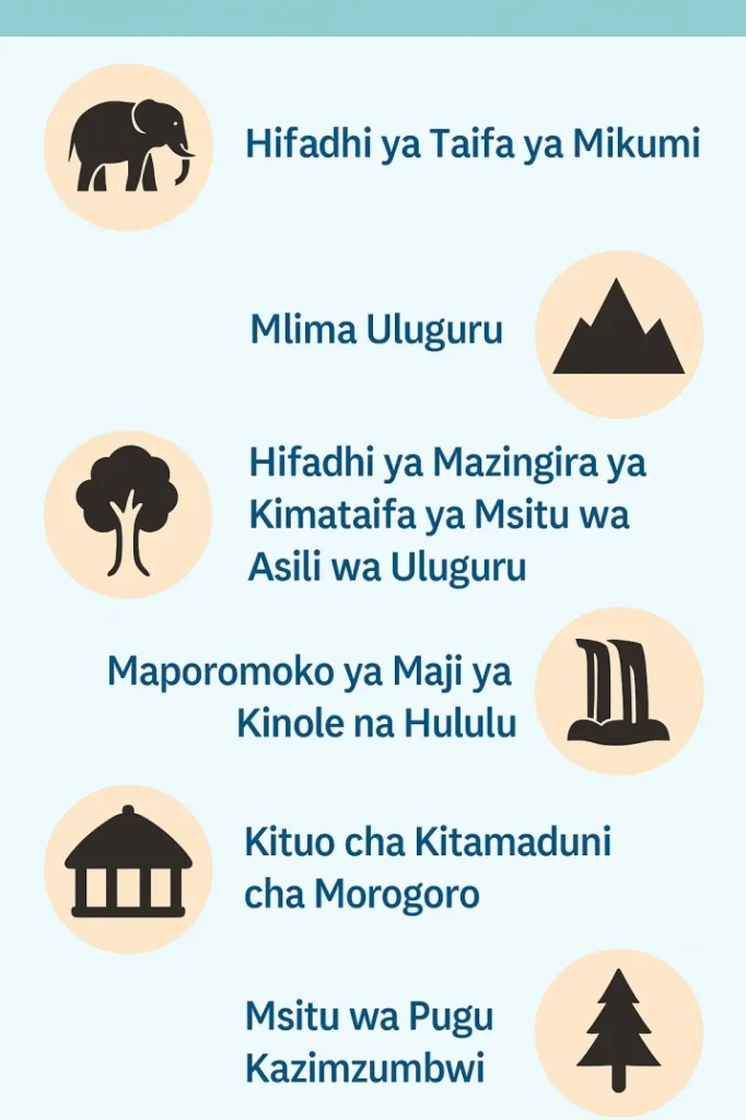 SEHEMU ZA KUTEMBELEA MOROGORO [INFOGRAPHIC]
