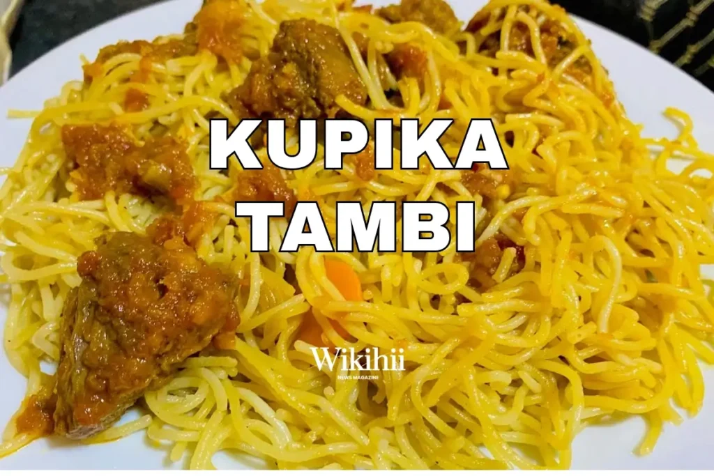 Jinsi ya kupika Tambi tamu na mchanganyiko wa nyama
