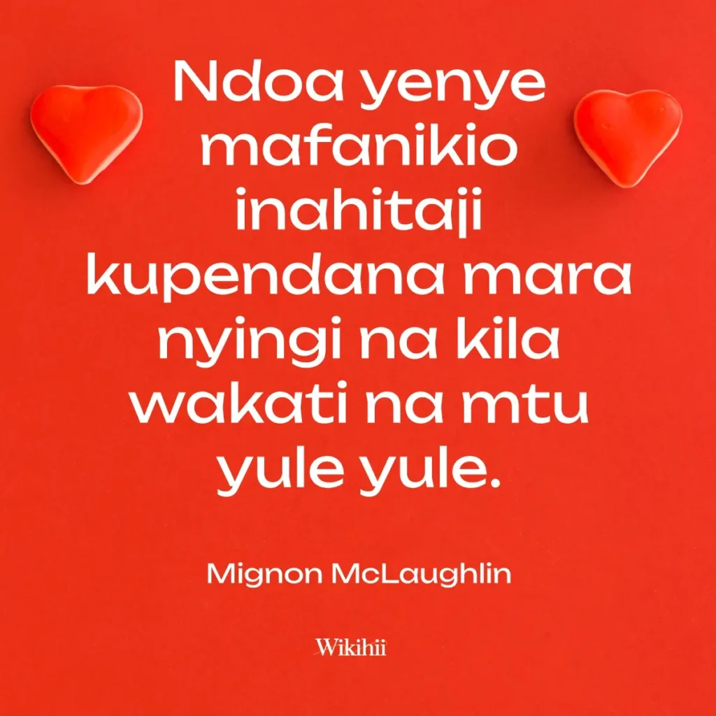 Ndoa yenye mafanikio inahitaji kupendana mara nyingi na kila wakati na mtu yuleyule