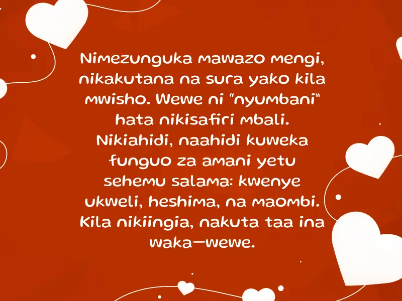 Barua 15 Zinazokamata Hisia za Upendo wa Kweli 3 Nimezunguka mawazo mengi, nikakutana na sura yako kila mwisho