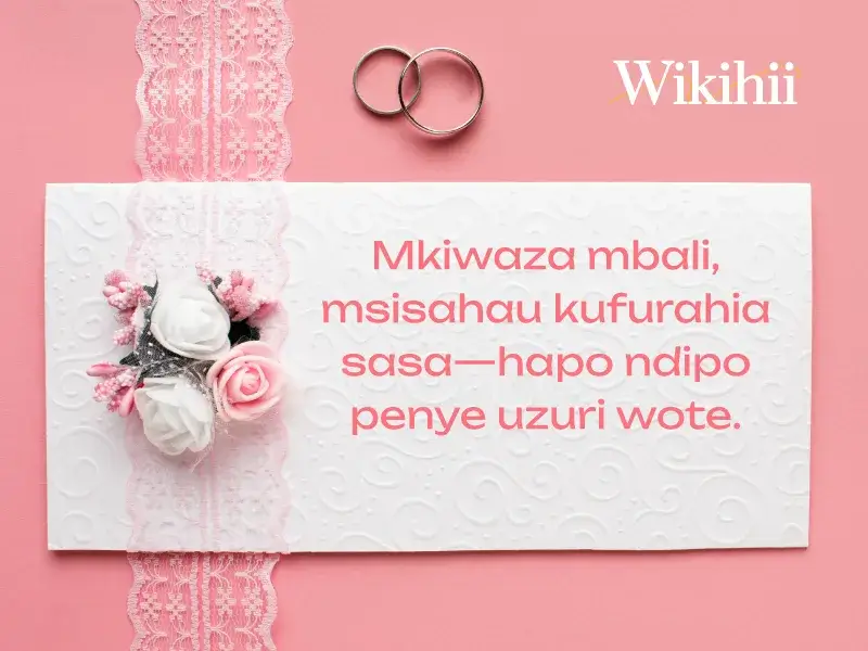 Maharusi wapya — heri kwa waliyoa au walioolewa sasa hivi