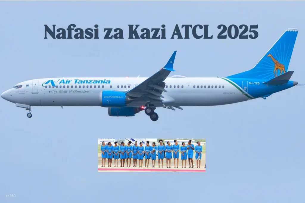 Nafasi za Kazi ATCL 2025: Ajira 102 Mpya Air Tanzania (Sales, Aviation, HR, IT, Fedha na Nyinginezo) Nafasi za Kazi ATCL 2025 Ajira 102 Mpya Air Tanzania (Sales, Aviation, HR, IT, Fedha na Nyinginezo)